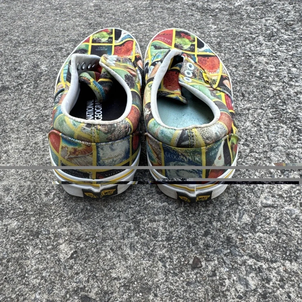 Vans National Geographic Print Unisex Low Ankle Shoes Size 9 Mens/10.5 Womens